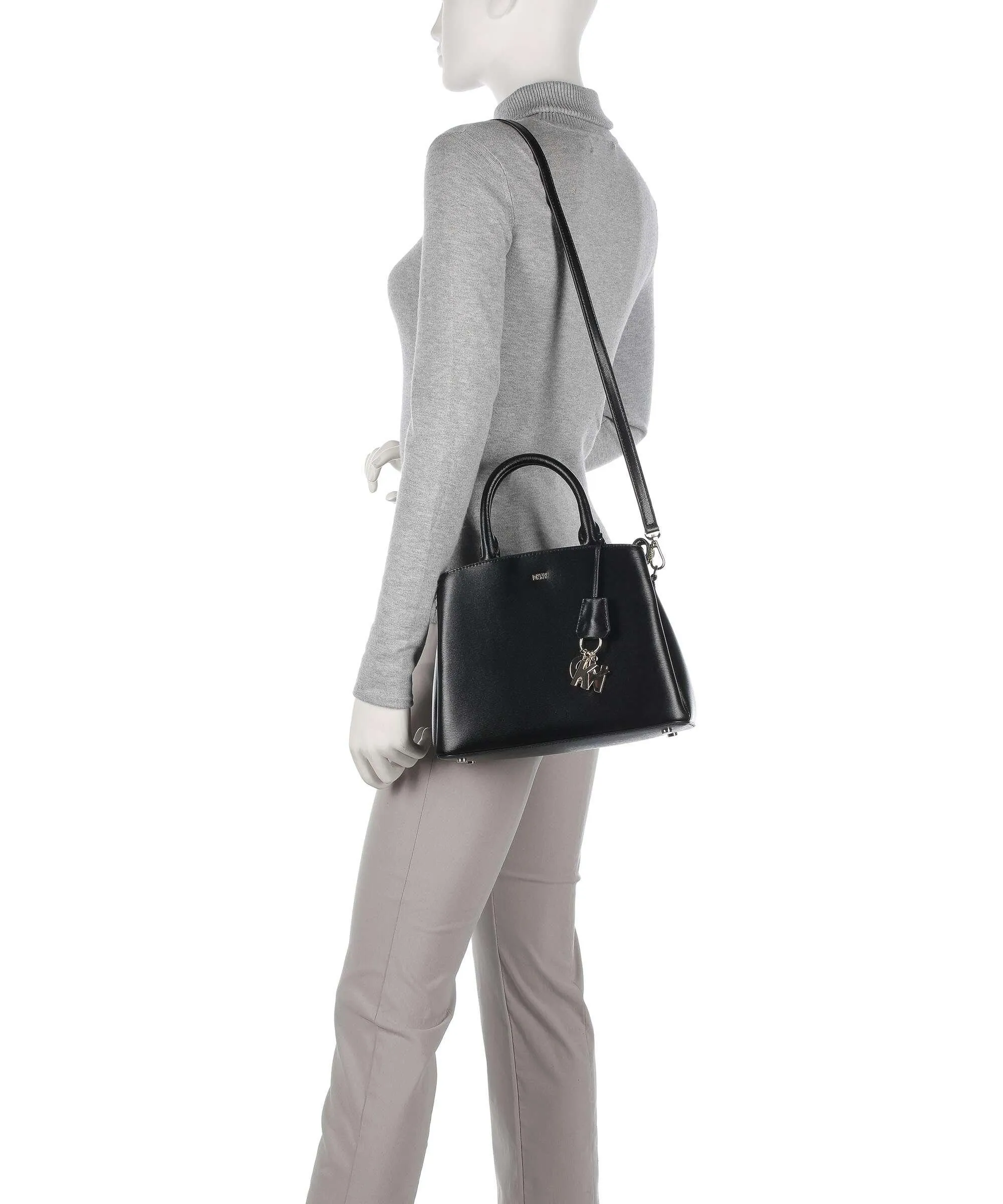  DKNY Paige Borsa a mano pelle bovina nero  