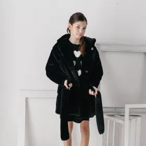 Eco-Fur Hooded Jacket