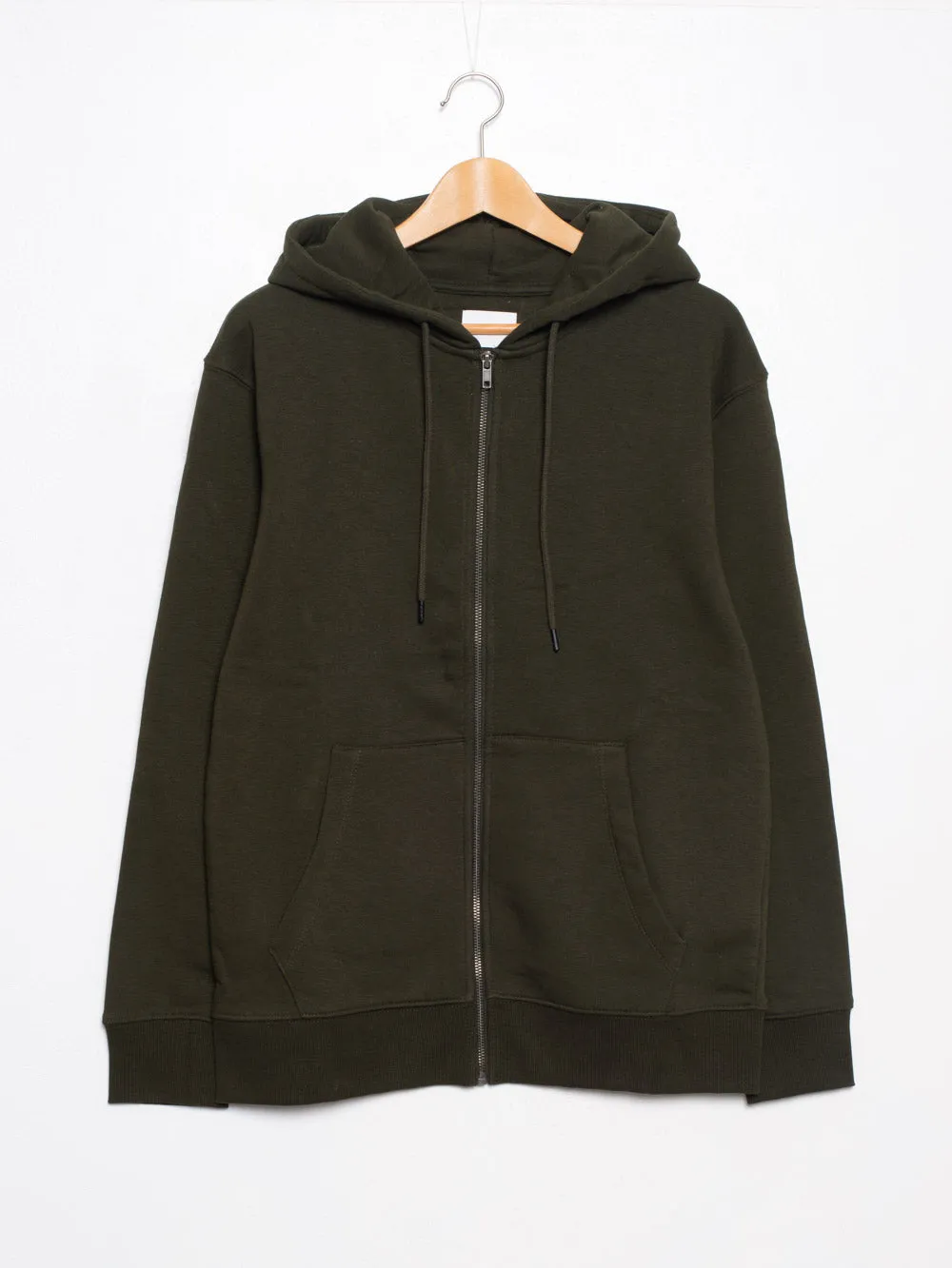 Basic Zip Hooded Sweatshirt
