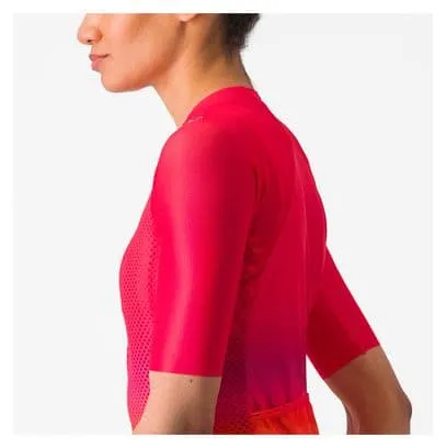 Castelli Climber's 4.0 Rosa Arancio Maglia Maniche Corte Donna