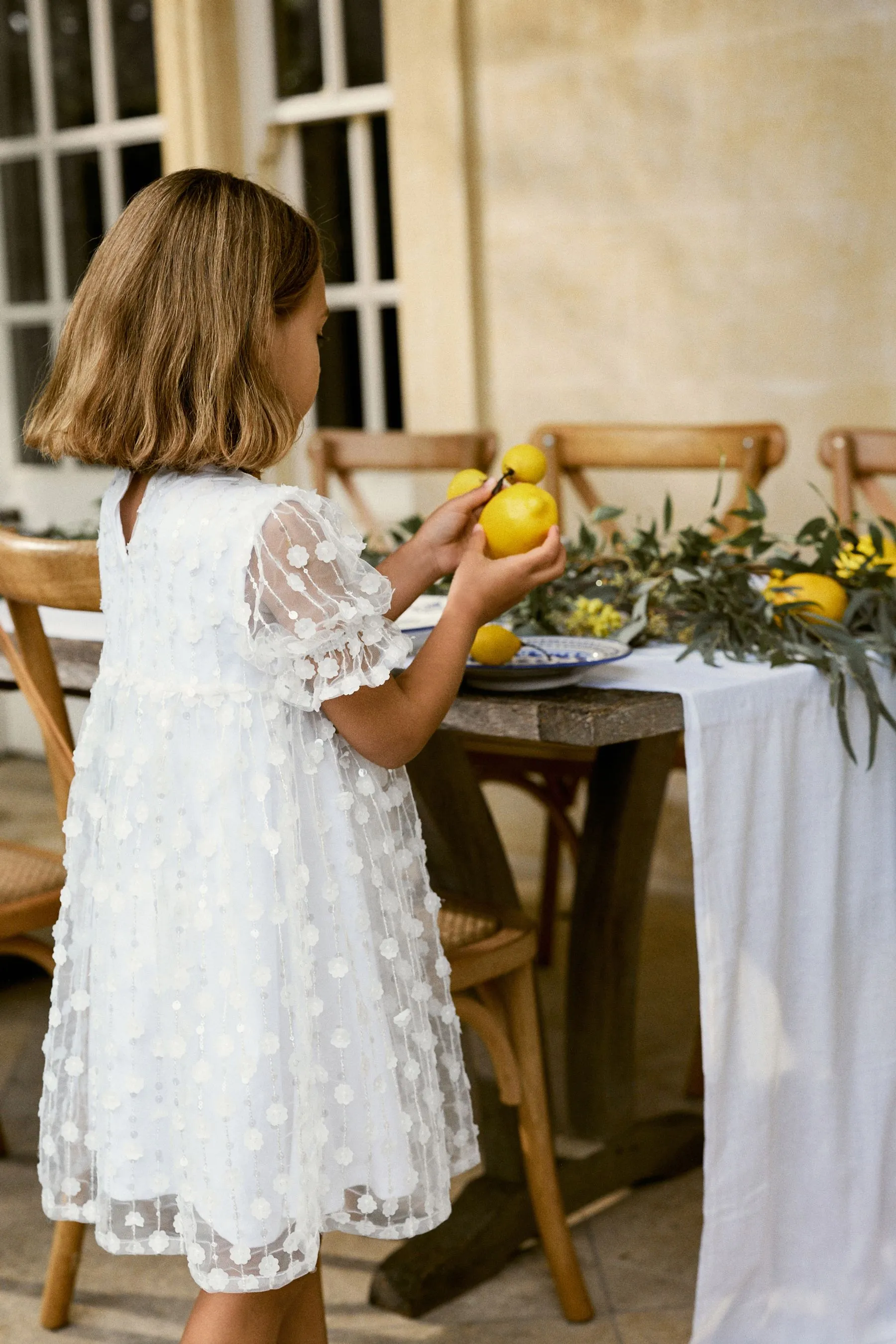Mesh Flower Party Dress (3-16yrs)    