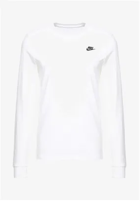 Nike Men's White Long Sleeve Club Sportwear T-shirt AR5193-100