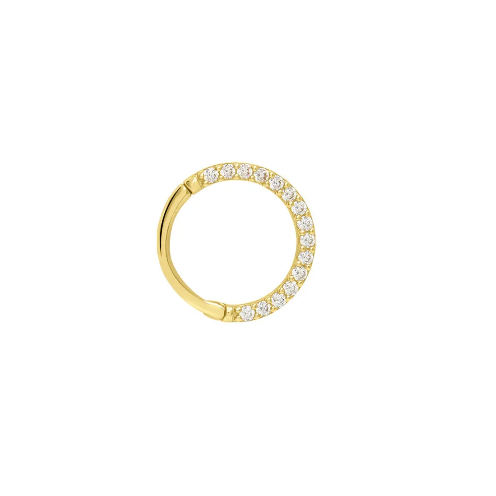 Piercing Orecchio Daith Bon Ton Oro Giallo 375/1000 Cubic Zirconia Bianco 1426719