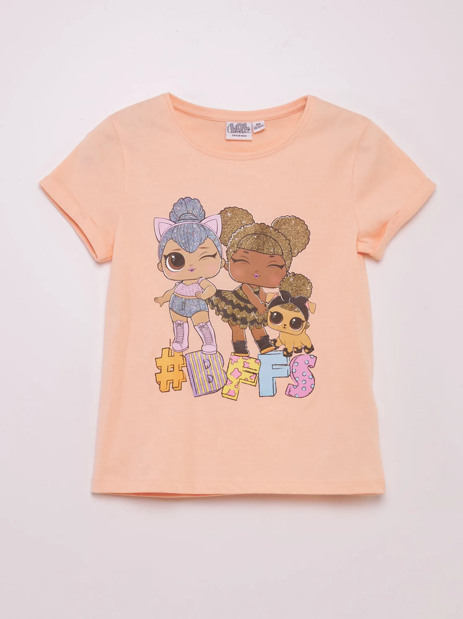 Orange 'LOL' Printed T-Shirt