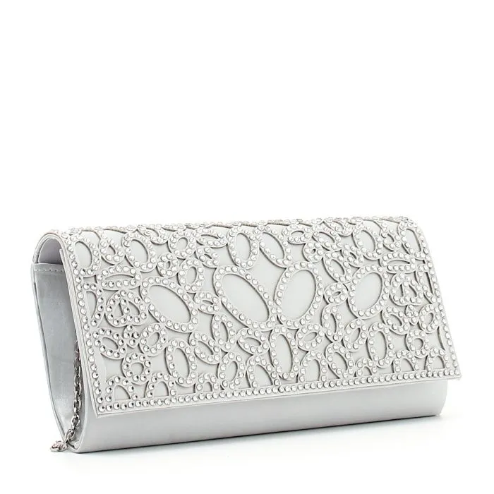 Silver ME 209 Line Satin Women's Bag