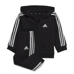 Child Gym Suit with Hood and Full Zip adidas 3-Stripes Fleece