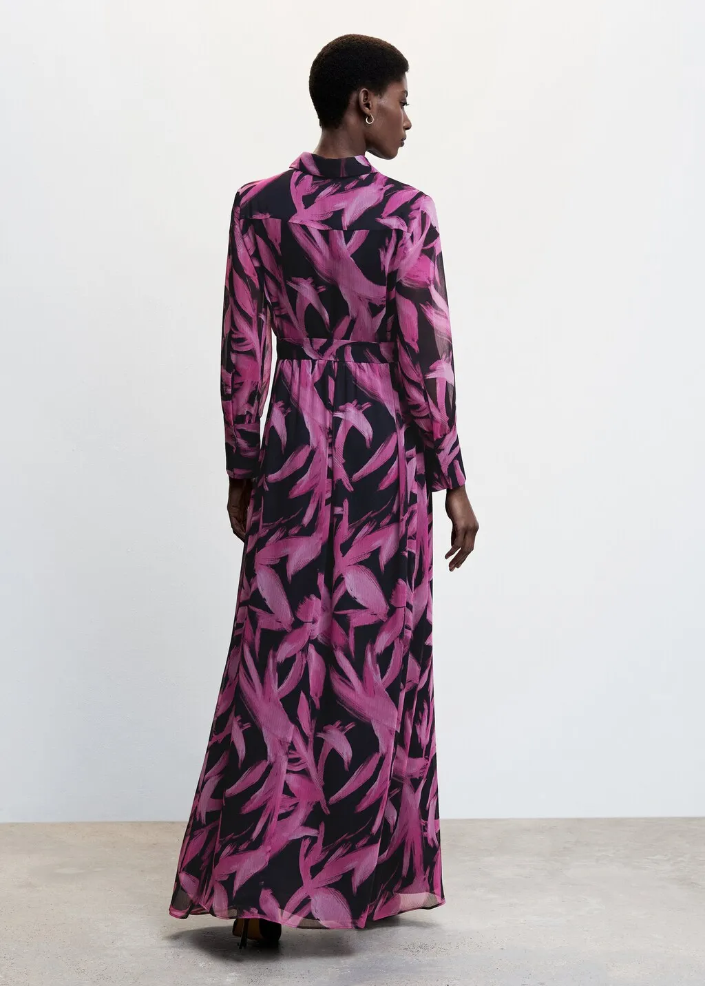 Printed chiffon dress